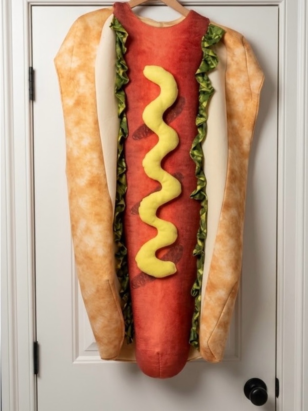 Novelties Plush Hot Dog Costume - Red, Yellow & Tan
